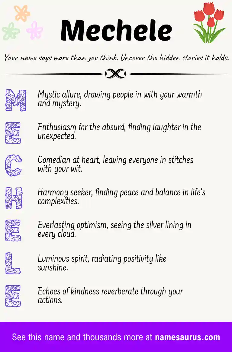 Acrostic poem about Mechele.