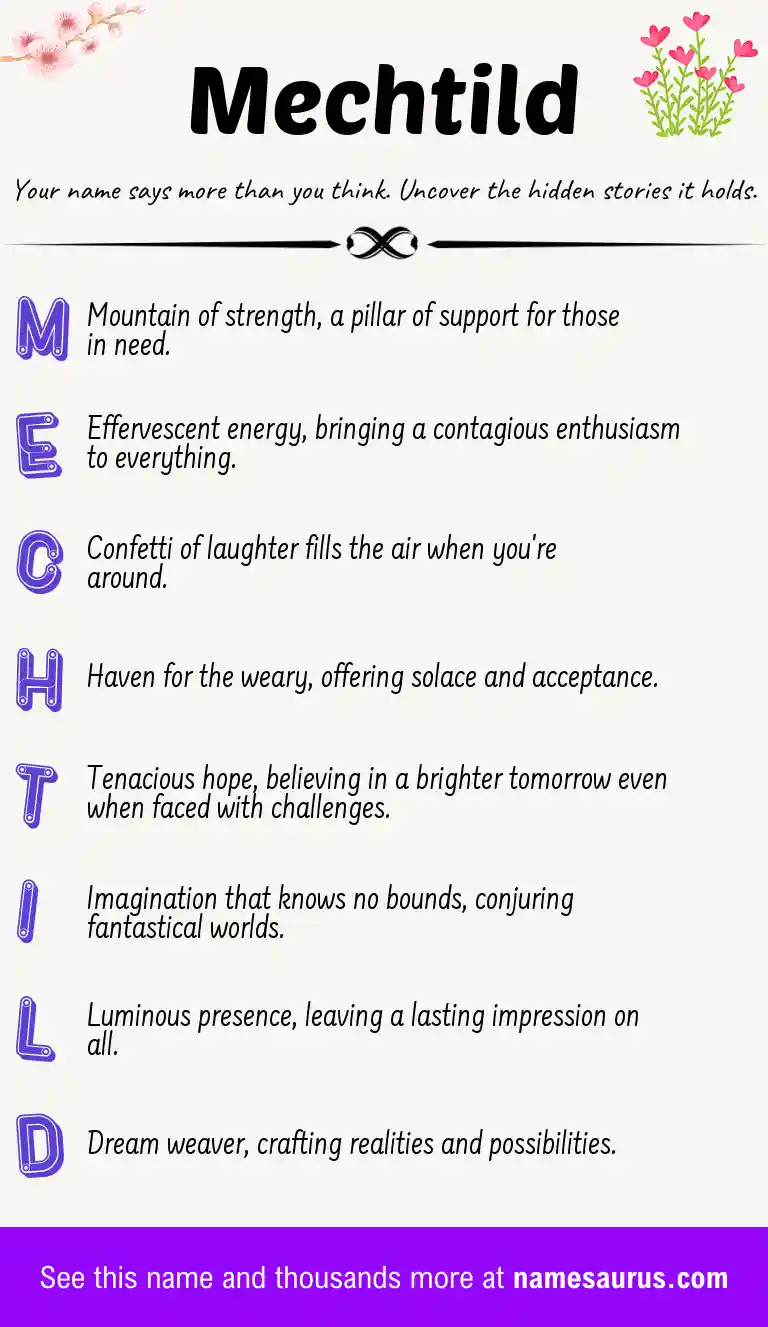 Acrostic poem about Mechtild.