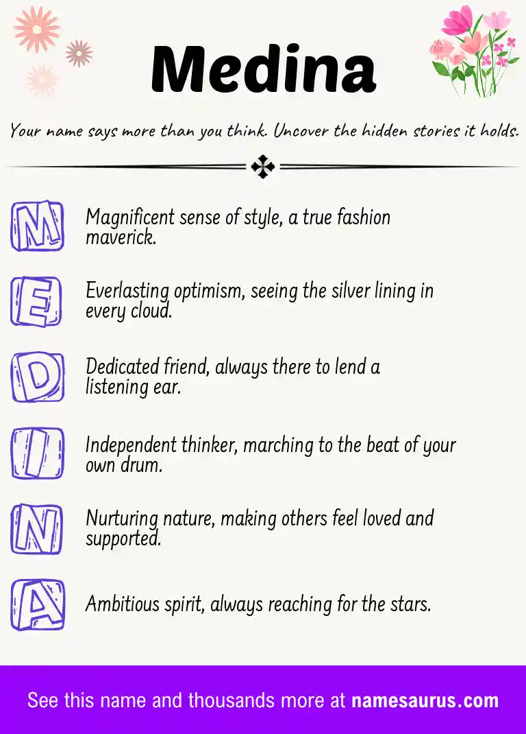 Acrostic poem about Medina.