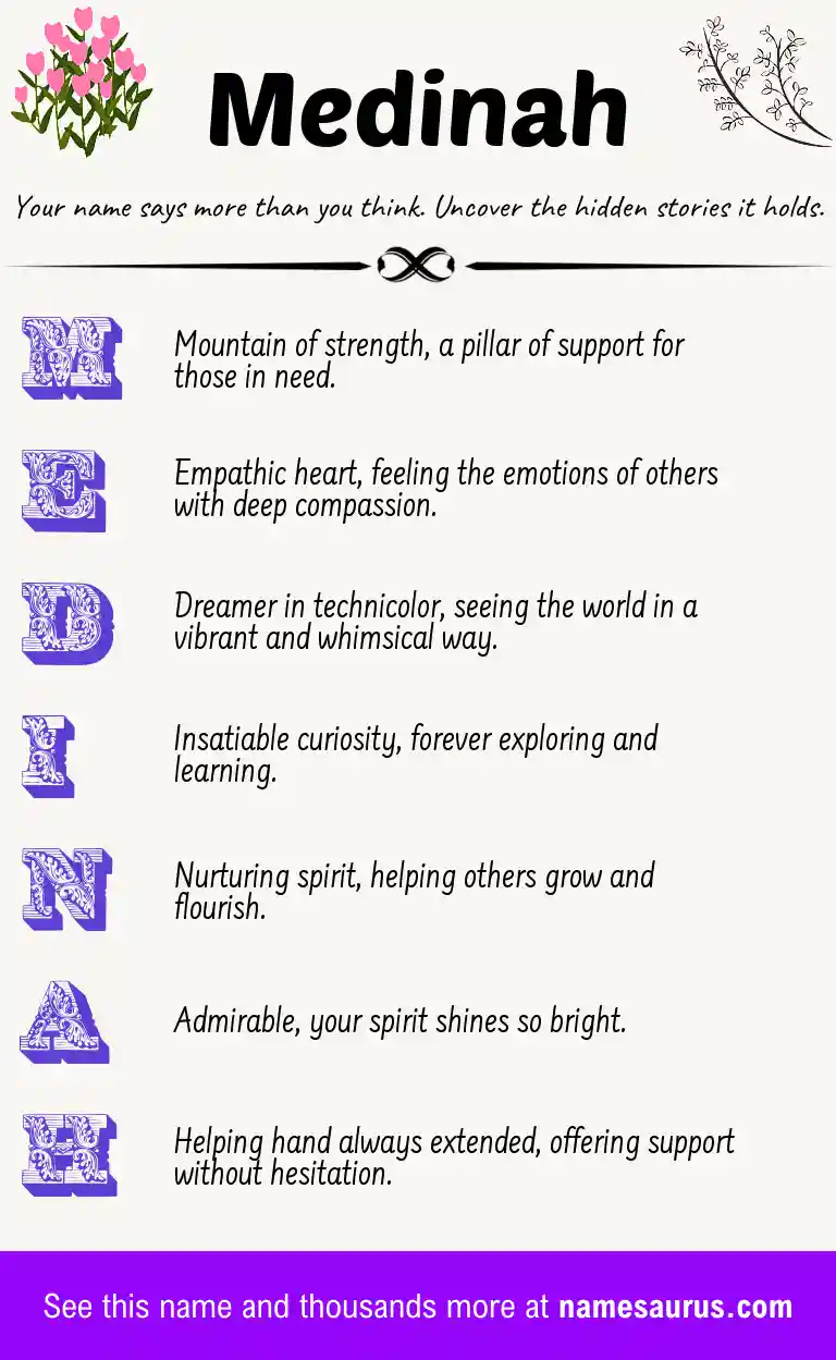 Acrostic poem about Medinah.