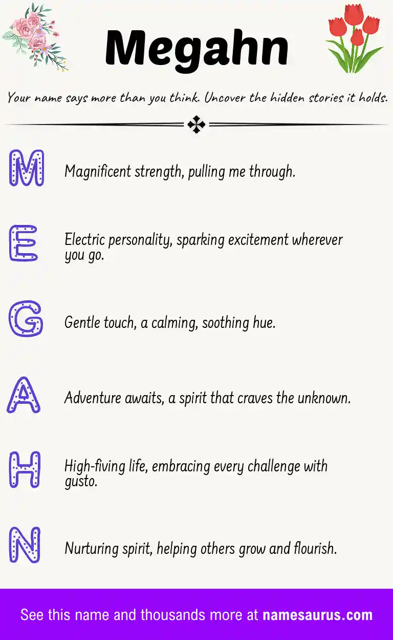 Acrostic poem about Megahn.