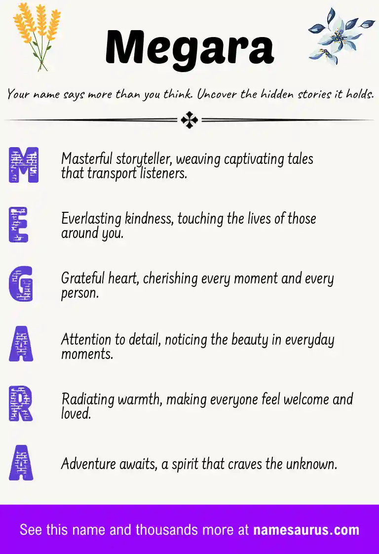 Acrostic poem about Megara.