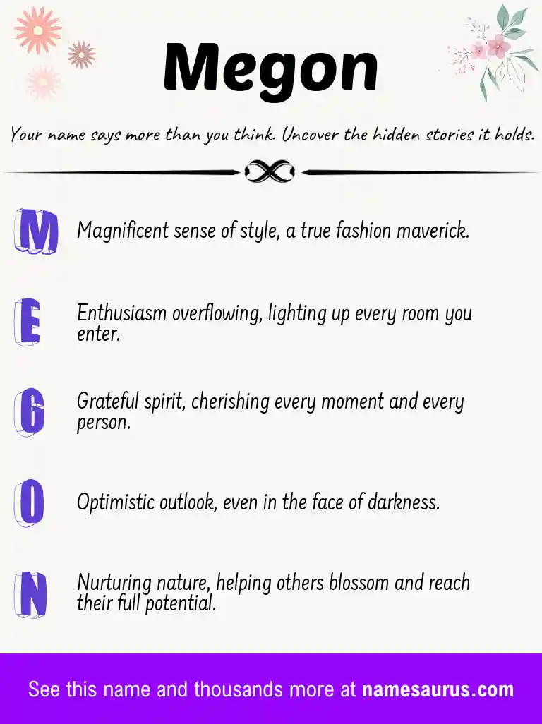 Acrostic poem about Megon.