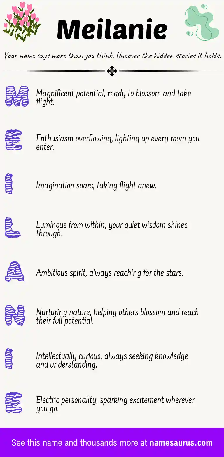 Acrostic poem about Meilanie.