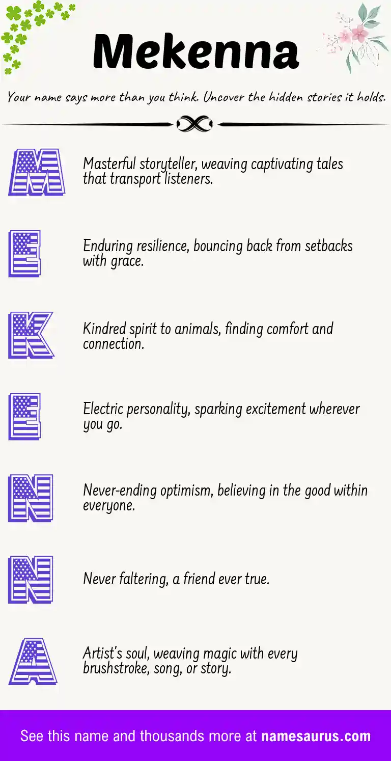 Acrostic poem about Mekenna.