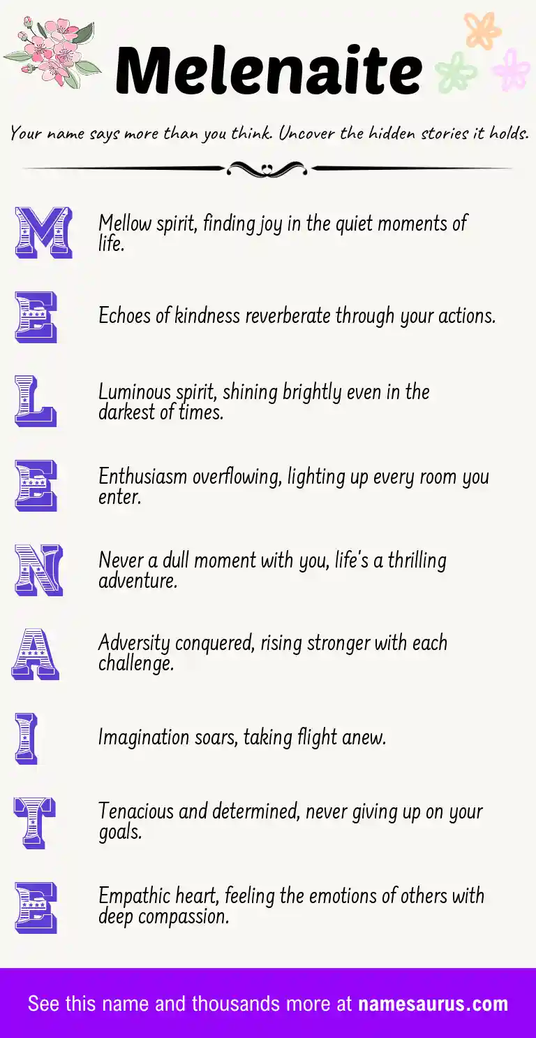 Acrostic poem about Melenaite.