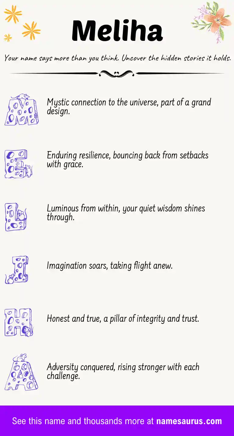 Acrostic poem about Meliha.