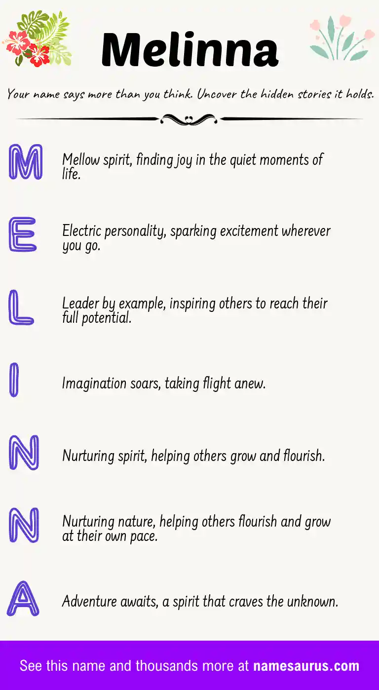 Acrostic poem about Melinna.