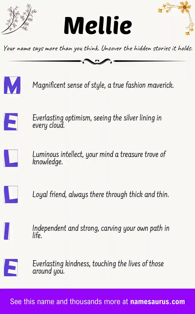 Acrostic poem about Mellie.