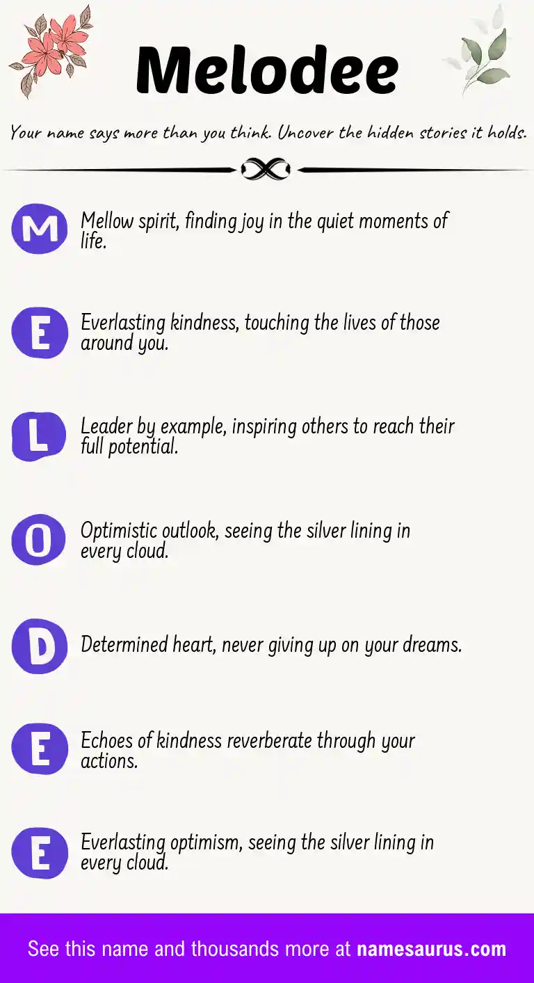 Acrostic poem about Melodee.