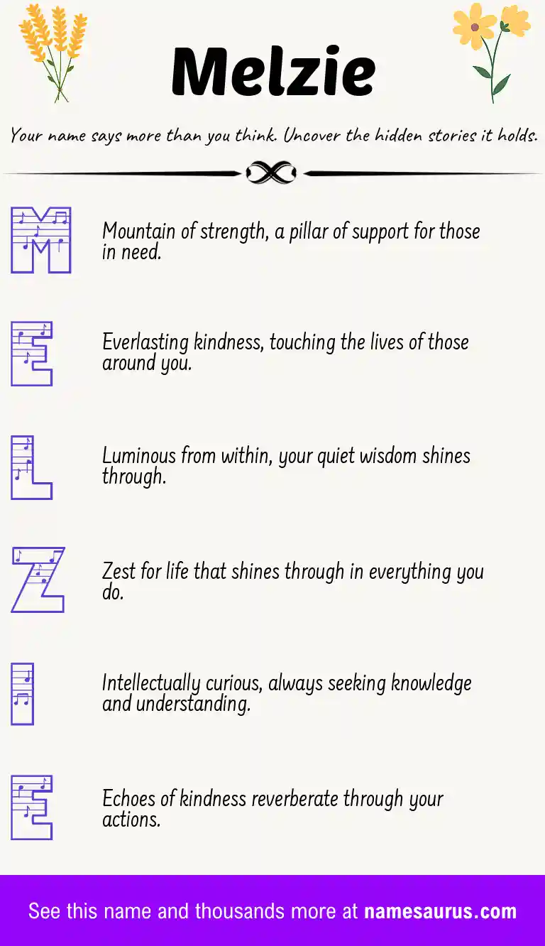 Acrostic poem about Melzie.