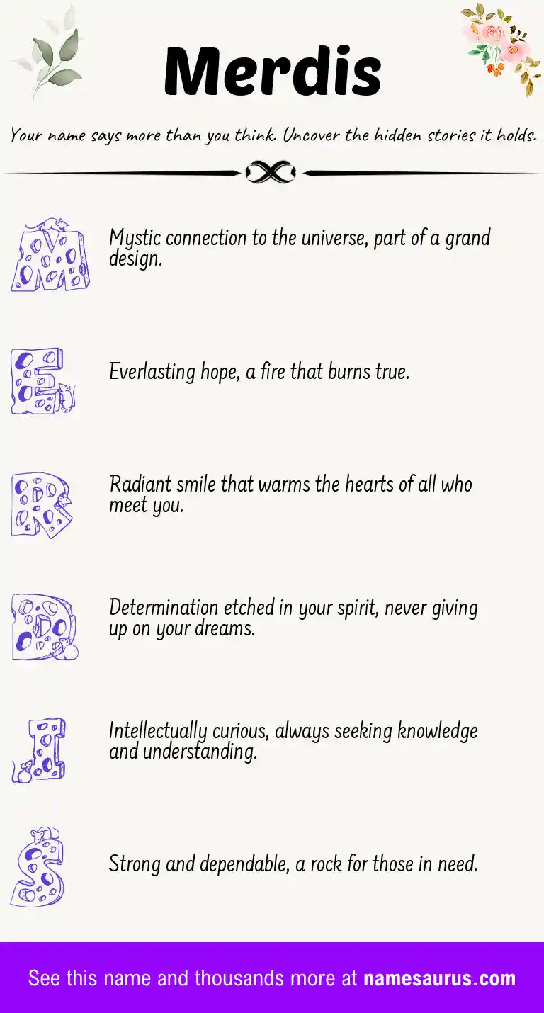 Acrostic poem about Merdis.