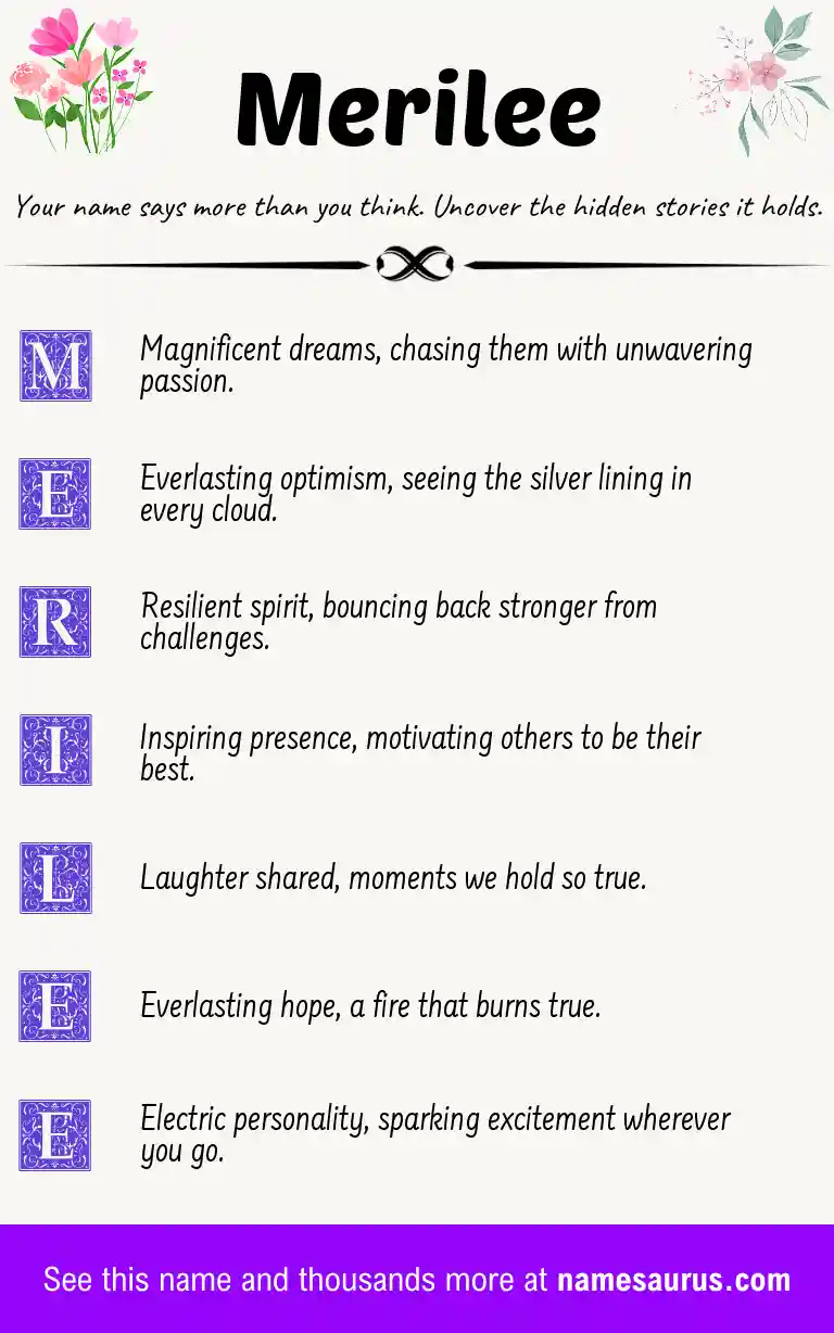 Acrostic poem about Merilee.