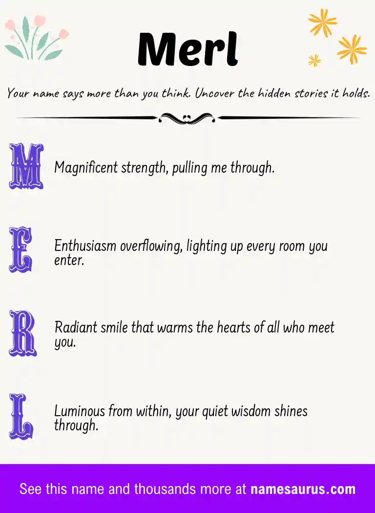 Acrostic poem about Merl.