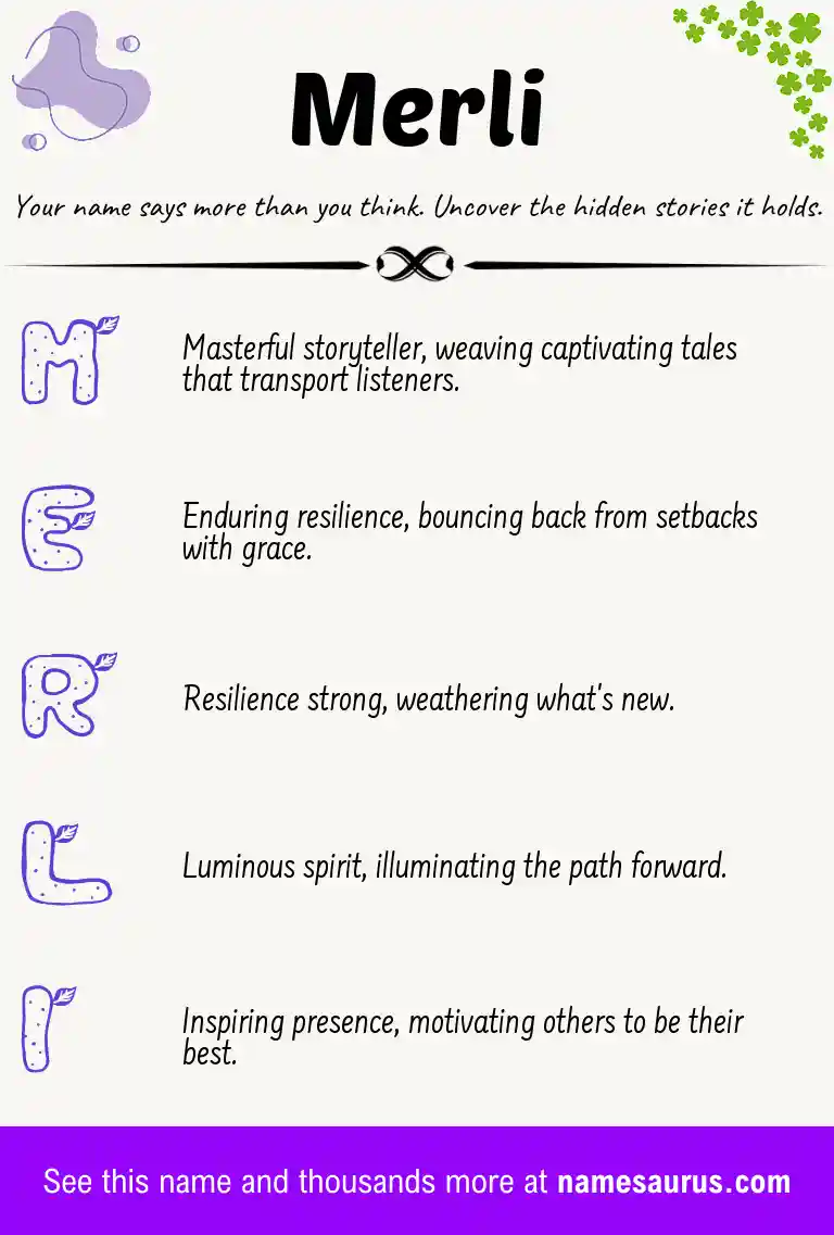 Acrostic poem about Merli.
