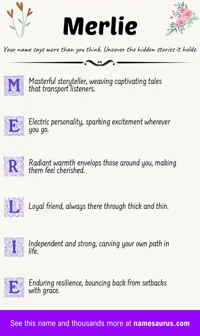 Acrostic poem about Merlie.