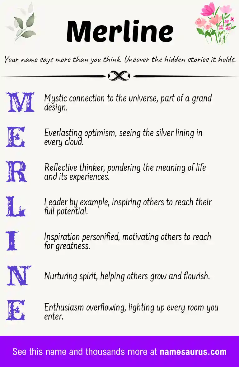 Acrostic poem about Merline.