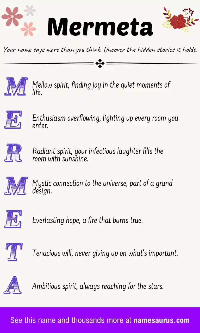 Acrostic poem about Mermeta.