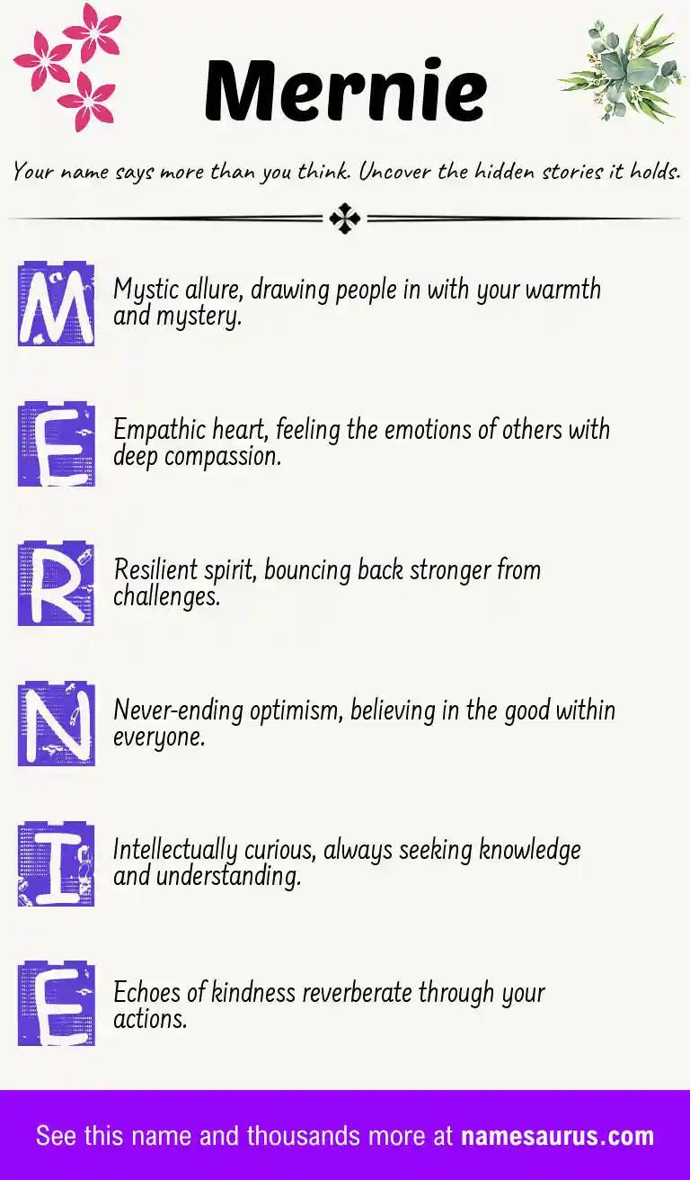 Acrostic poem about Mernie.