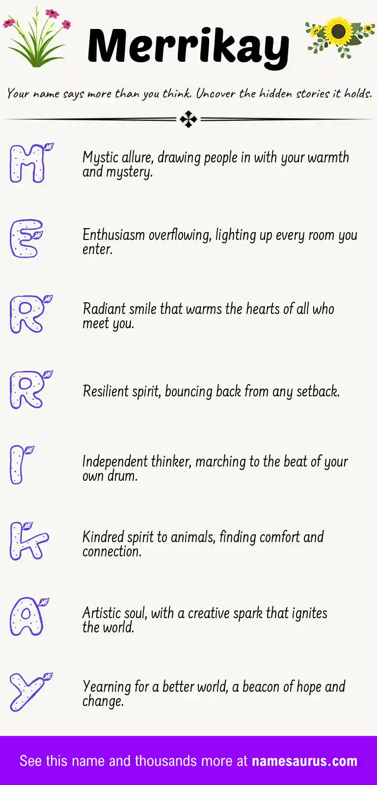 Acrostic poem about Merrikay.