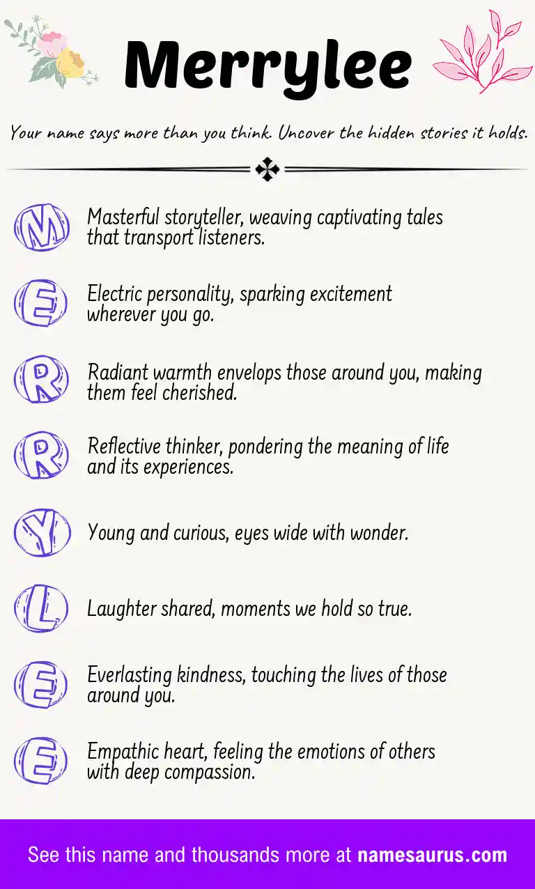 Acrostic poem about Merrylee.