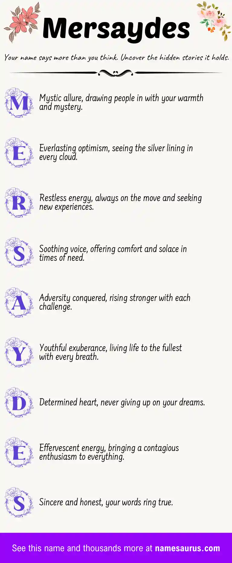 Acrostic poem about Mersaydes.