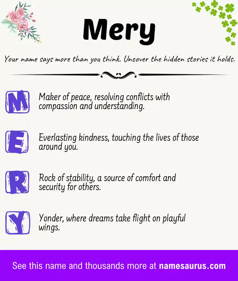 Acrostic poem about Mery.