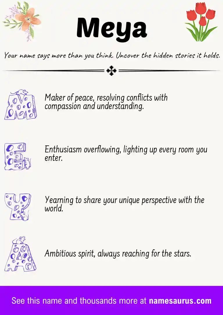 Acrostic poem about Meya.