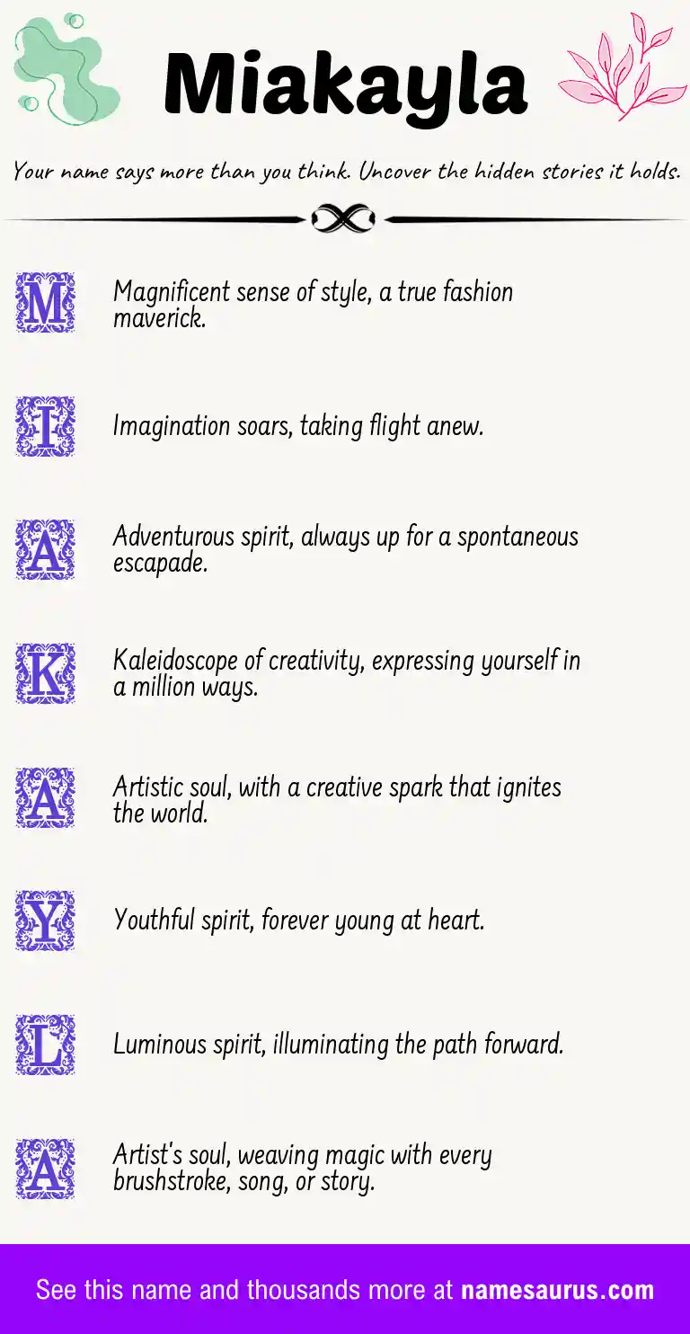 Acrostic poem about Miakayla.