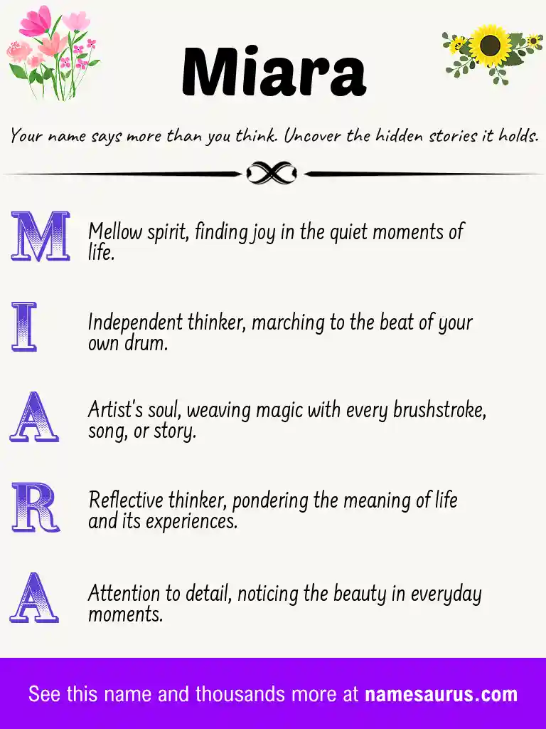 Acrostic poem about Miara.