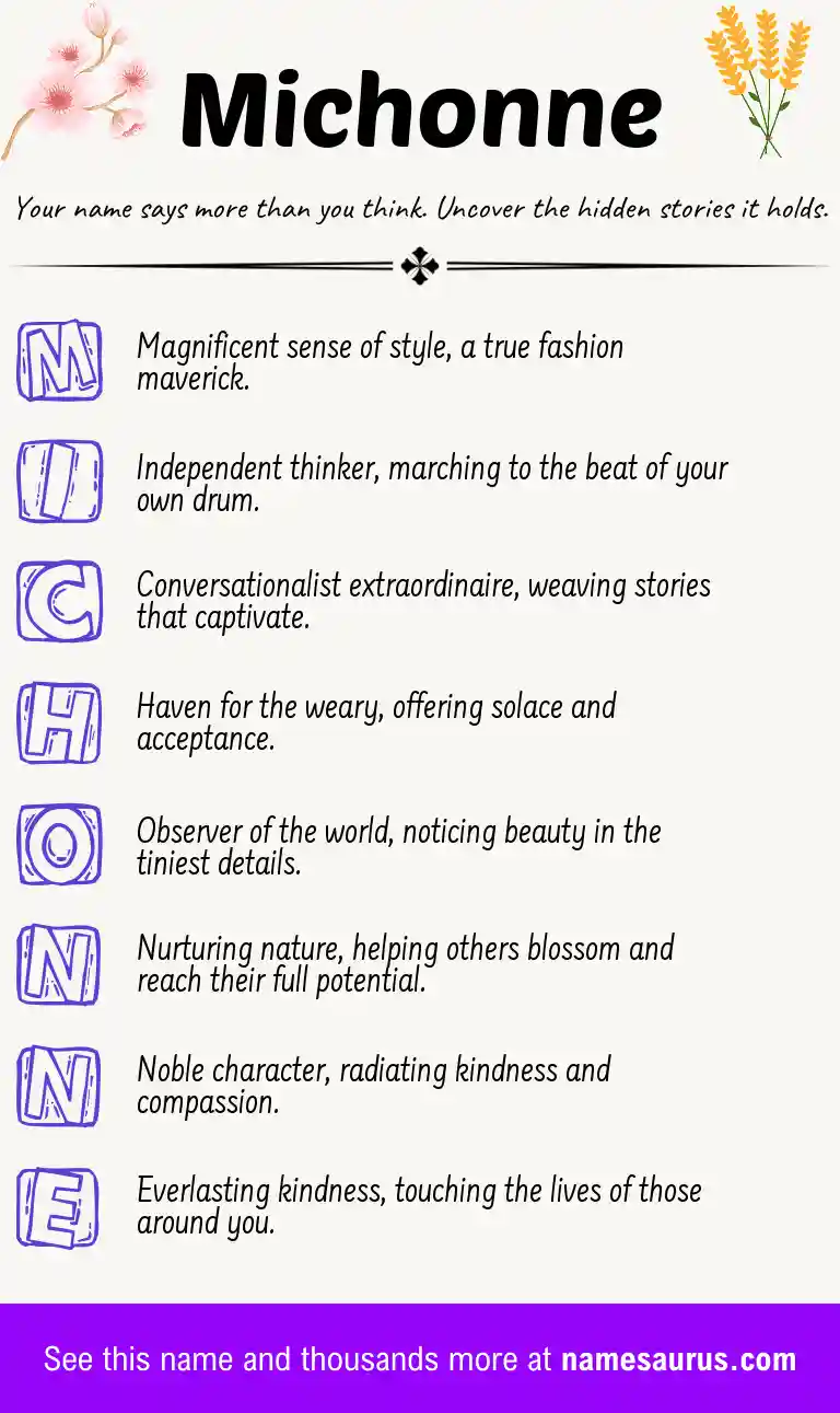 Acrostic poem about Michonne.