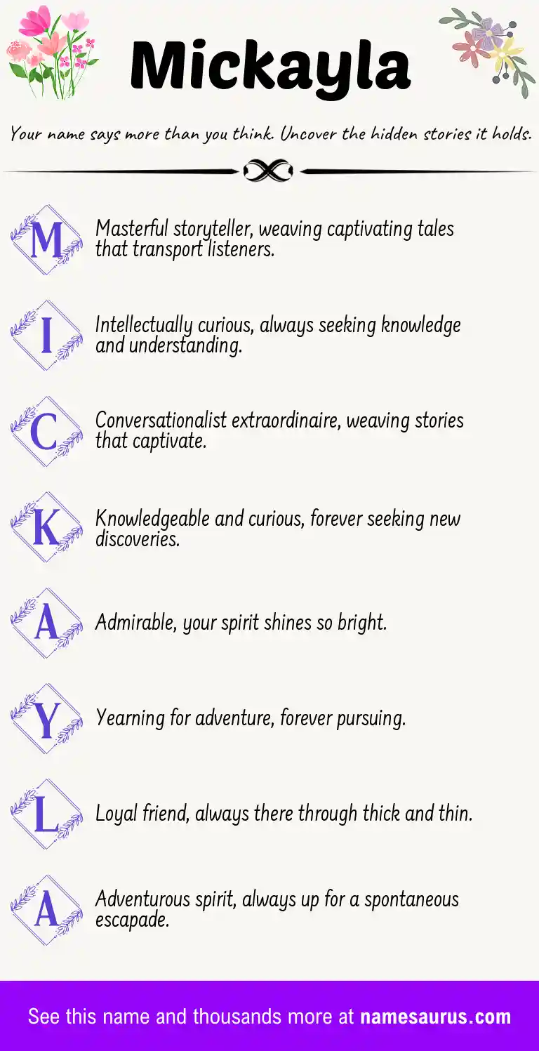 Acrostic poem about Mickayla.