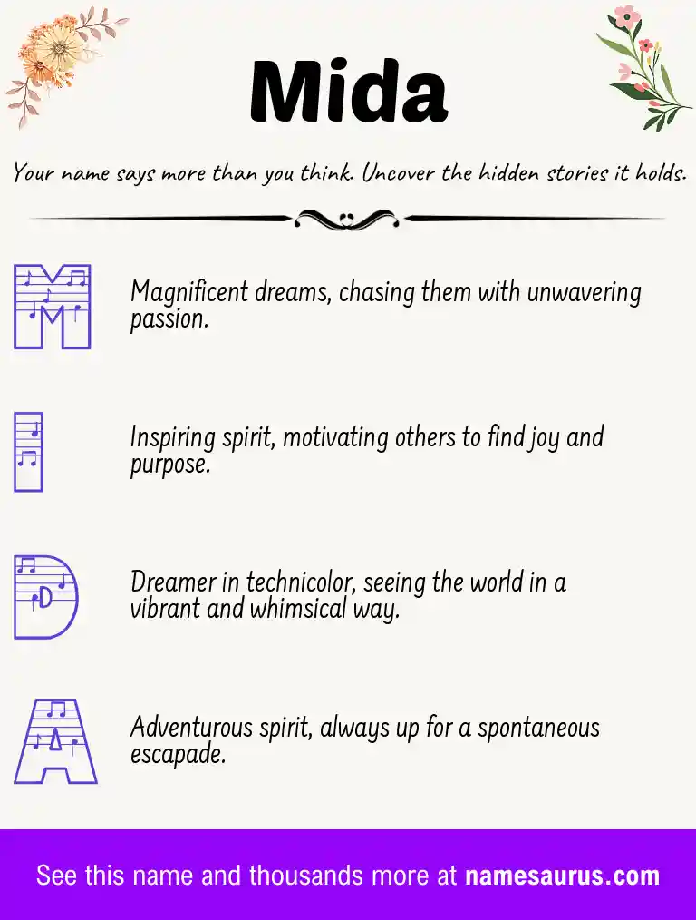 Acrostic poem about Mida.