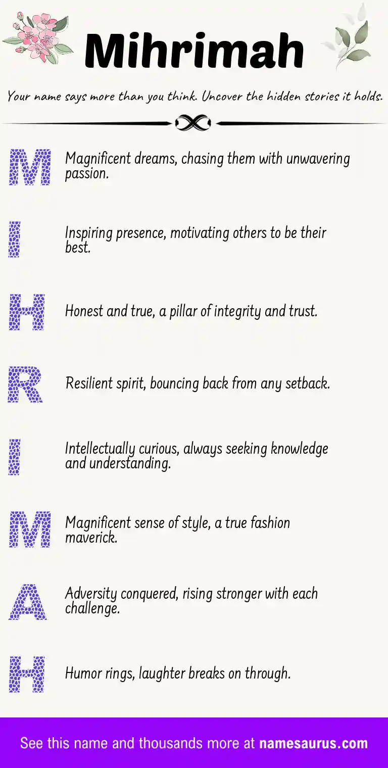 Acrostic poem about Mihrimah.
