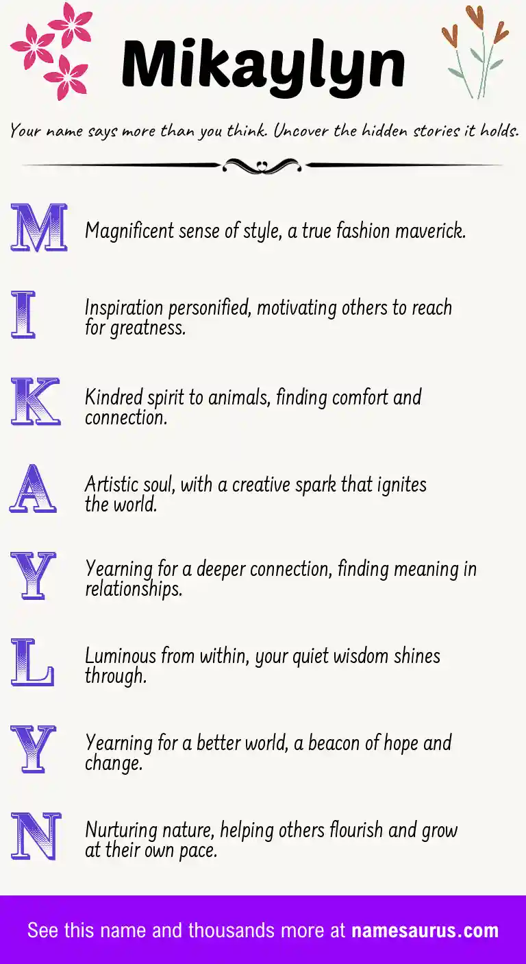 Acrostic poem about Mikaylyn.