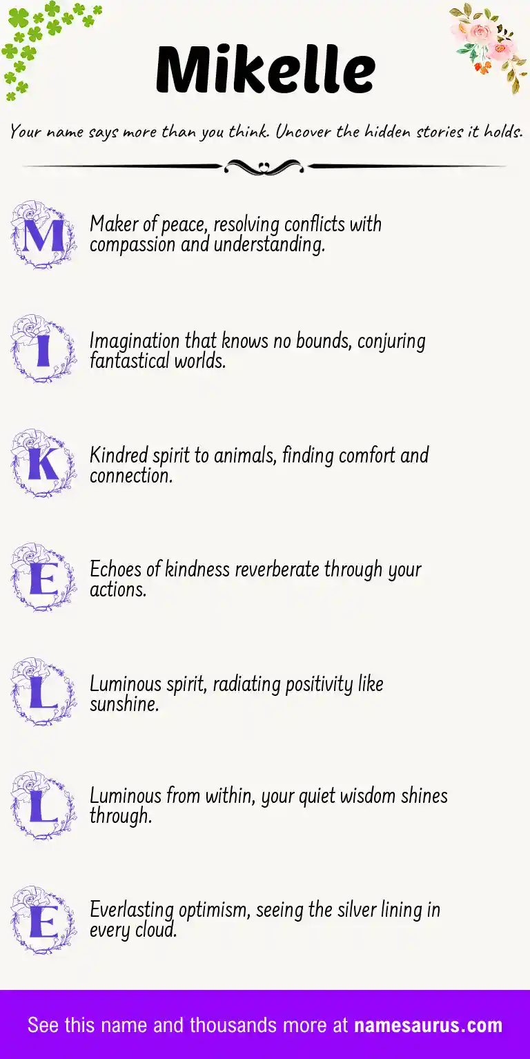 Acrostic poem about Mikelle.