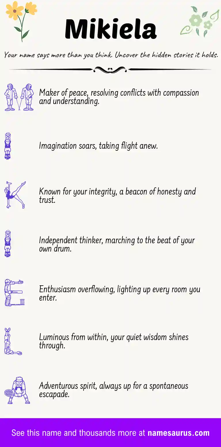 Acrostic poem about Mikiela.