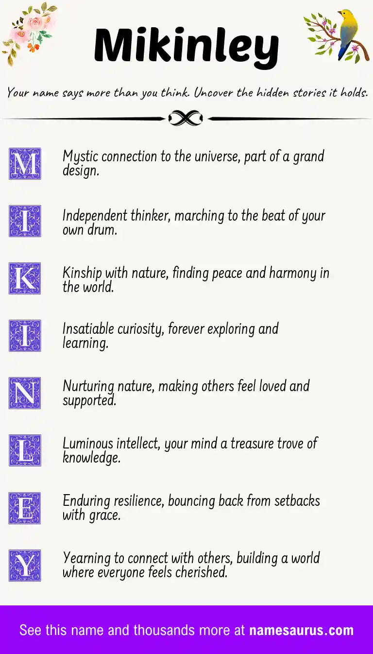 Acrostic poem about Mikinley.