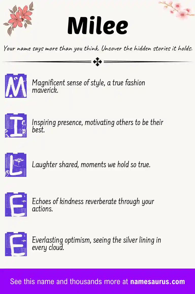 Acrostic poem about Milee.