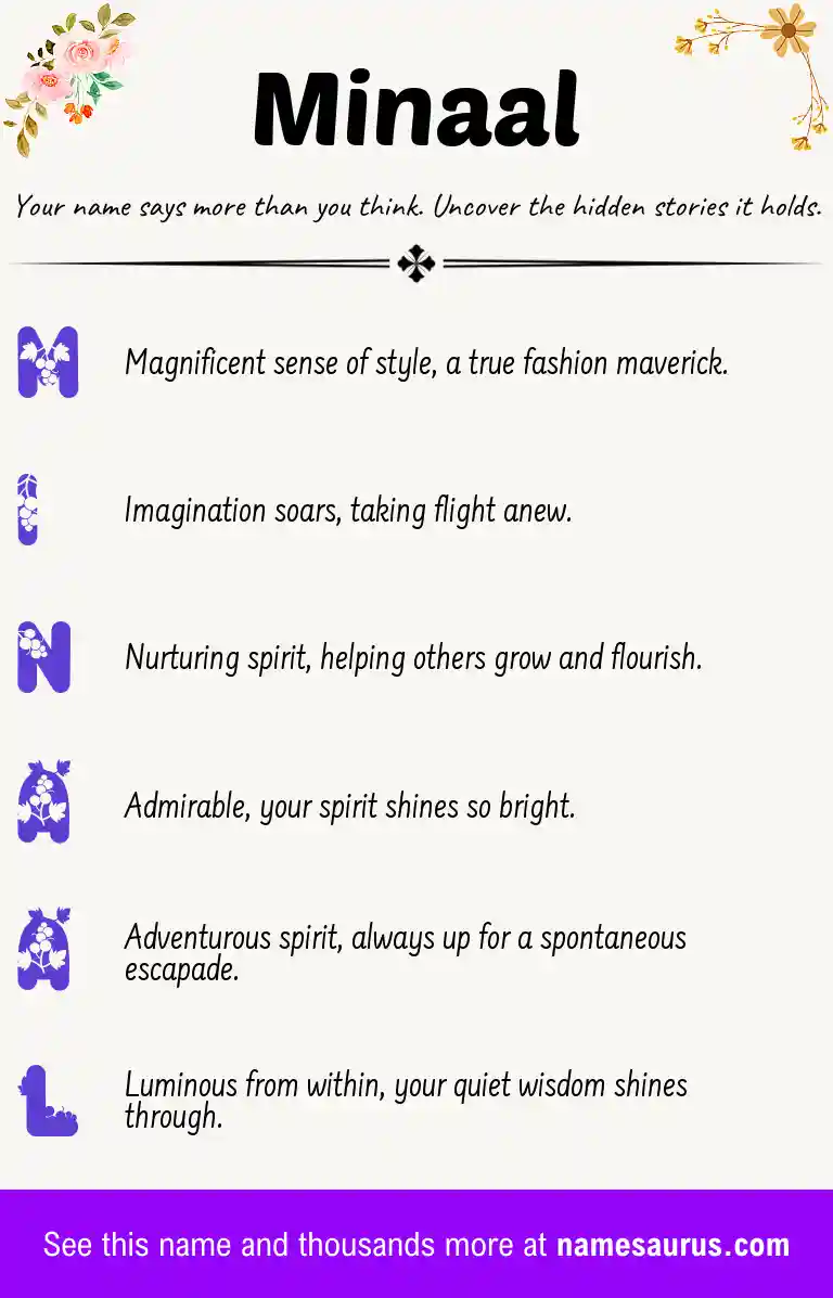 Acrostic poem about Minaal.