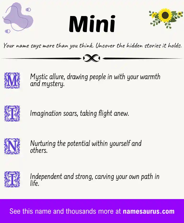 Acrostic poem about Mini.