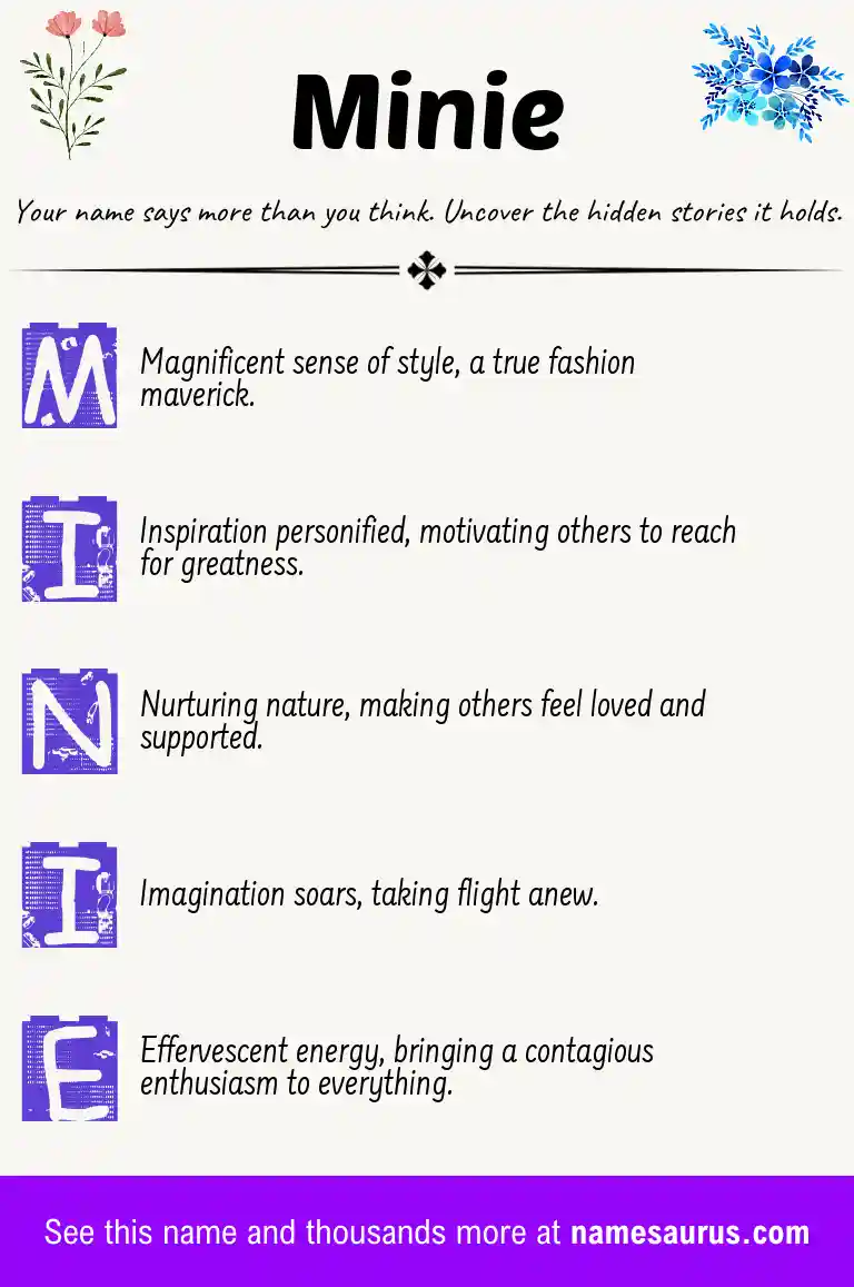 Acrostic poem about Minie.