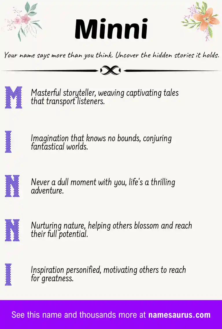 Acrostic poem about Minni.