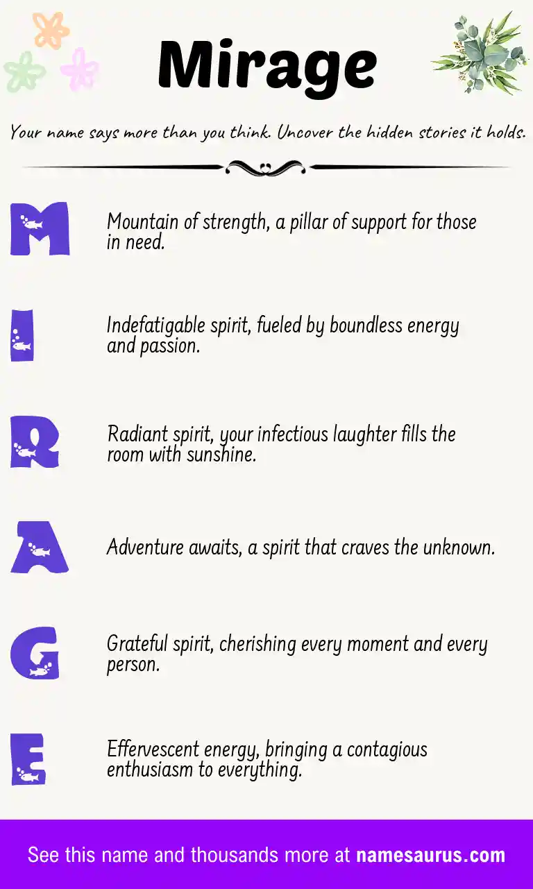 Acrostic poem about Mirage.
