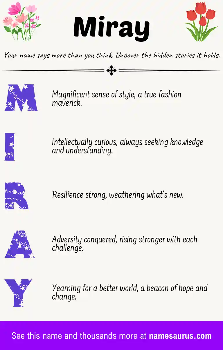 Acrostic poem about Miray.