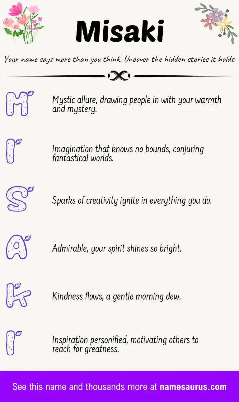 Acrostic poem about Misaki.