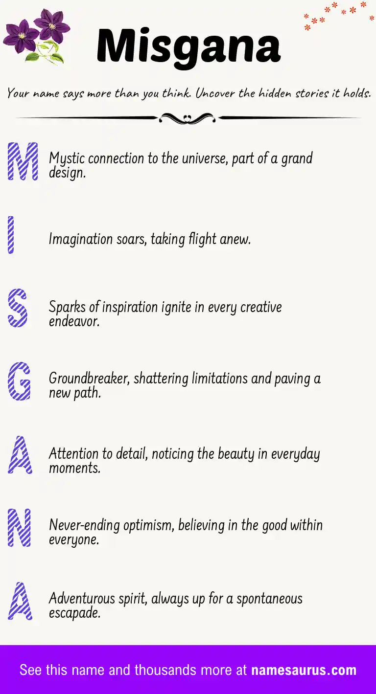 Acrostic poem about Misgana.