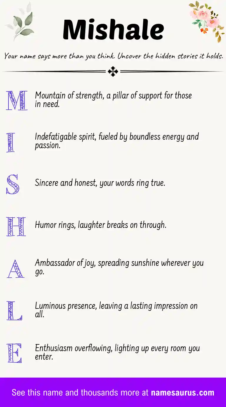 Acrostic poem about Mishale.