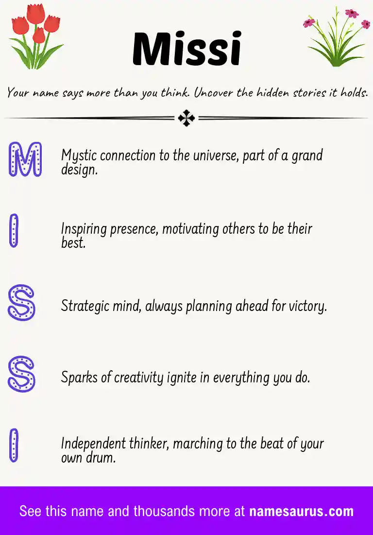Acrostic poem about Missi.