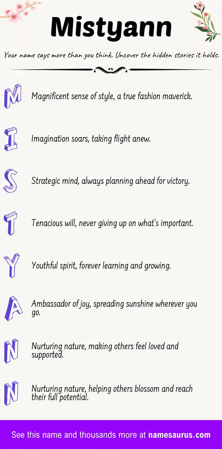 Acrostic poem about Mistyann.